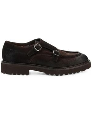 Doucal's Philadelphia Double-Strap Buckle-Fastening Monk Shoes - Black