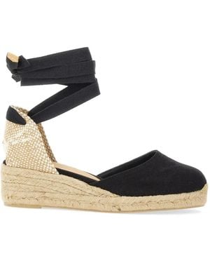 Castañer Carina Tie-Fastening Espadrille - Black