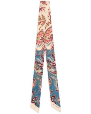 Etro Paisleyna Aus Seide Mit Platziertem Druck, Damen - Weiß