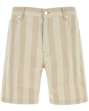 Fendi Striped Bermuda Shorts - White
