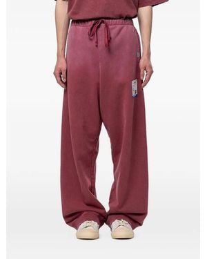Maison Mihara Yasuhiro Sun-Faded Like Distressed Trousers - Red