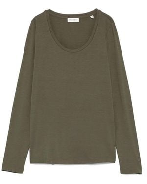 Marc O' Polo Scoop-Neck Long-Sleeve Top - Green