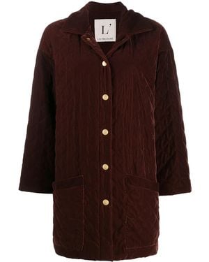 L'Autre Chose Quilted Velvet Jacket - Brown