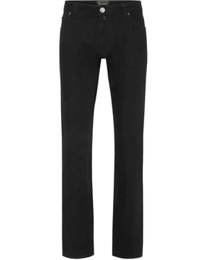 Billionaire Five-Pocket Straight-Leg Jeans - Black