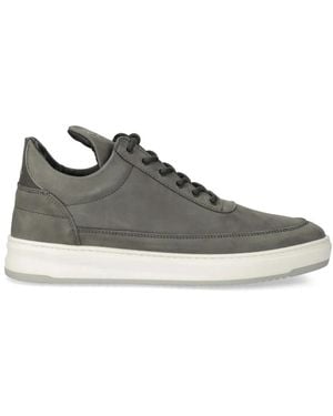 Filling Pieces Panelled Suede Low-Top Trainers - Brown