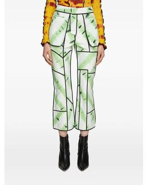 ASAI Pantalones Con Diseño Patchwork - Verde