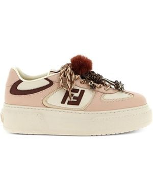 Fendi Sneakers mit Plateau - Natur