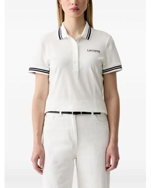 Lacoste Roland Garros Logo-Embroidered Polo Shirt - White