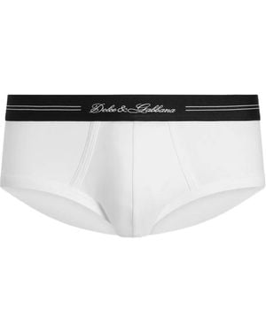 Dolce & Gabbana Stretch-Cotton Briefs - Black