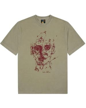 Kidsuper Face-Graphic Cotton T-Shirt - Green