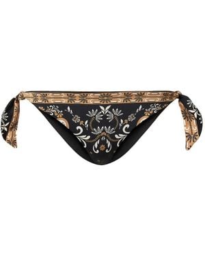Twinset String De Bikini À Imprimé Foulard - Black