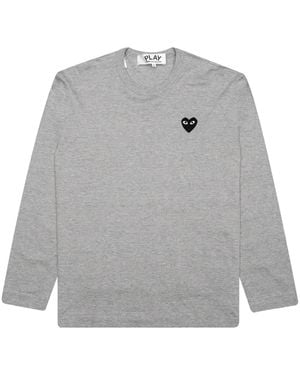 COMME DES GARÇONS PLAY T-Shirt À Manches Longues - Gris