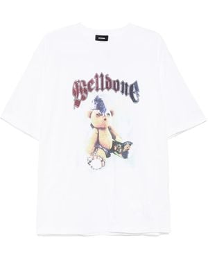 we11done T-Shirt Con Stampa - Bianco