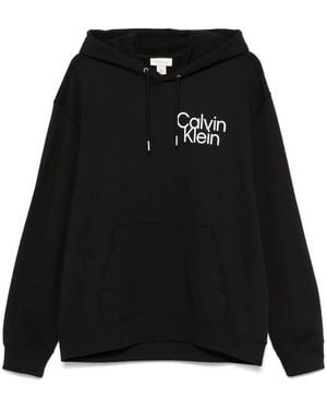 Calvin Klein Logo-Print Hoodie - Black