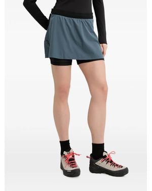 Dynafit Logo-Print Paneled Skirt - Blue