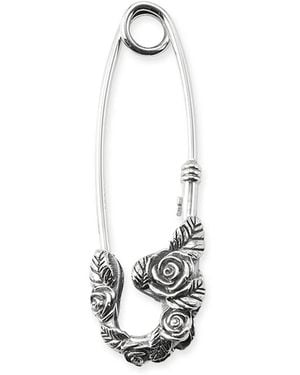 Emanuele Bicocchi Broche Rose Con Imperdible - Blanco