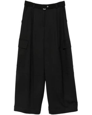 P.A.R.O.S.H. Pantalon Ample À Taille Ceinturée - Black