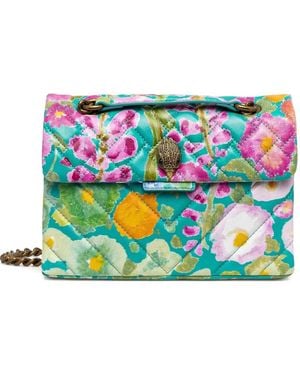 Kurt Geiger Kensington Floral-Print Satchel Bag - White