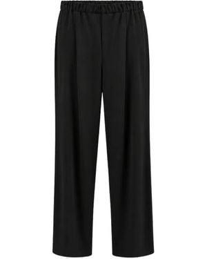 Liviana Conti Nolan Elasticated Pleated Trousers - Black