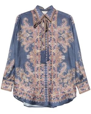 Zimmermann Hemd Mit Paisley-Print - Blau