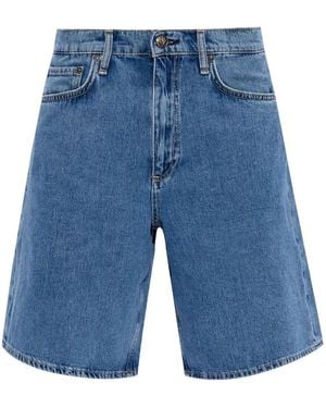 Rag & Bone Knee-Length Denim Shorts - Blue