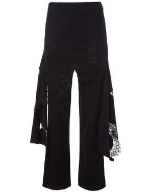 Monse Deconstructed-Hose Mit Spitzensaum - Schwarz