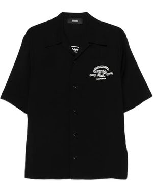 Amiri Eagle Camp Shirt - Black