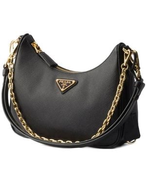 Prada Re-Edition Schultertasche - Schwarz