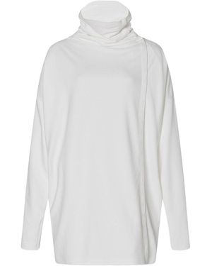 Rosetta Getty Funnel-Neck Cardigan - White