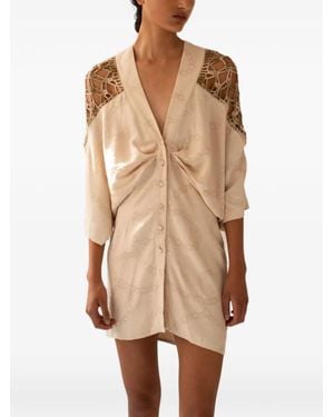 SADH Vestido Corto Con Cadena Estampada - Neutro
