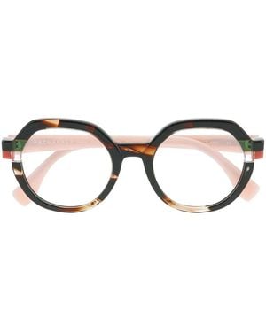 Face A Face Lunettes De Vue À Monture Géométrique - Marron