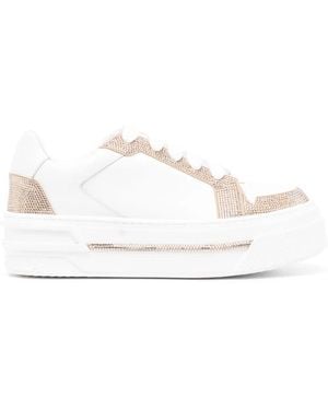 Rene Caovilla Lace-Up Fastening Trainer - White