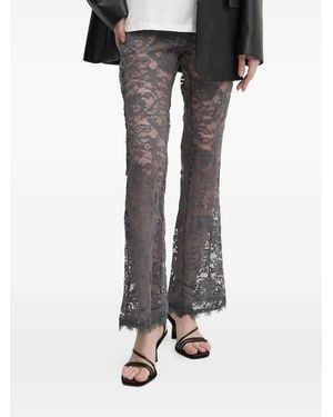 Never Fully Dressed Lace-Trimmed Pants - Black