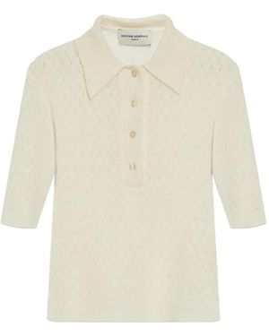 Officine Generale オープンニット ポロシャツ - ホワイト