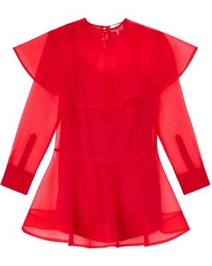 Ganni Long-Sleeve Layered Mini Dress