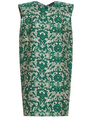 Gianluca Capannolo Floral-Lace Silk Mini Dress - Green