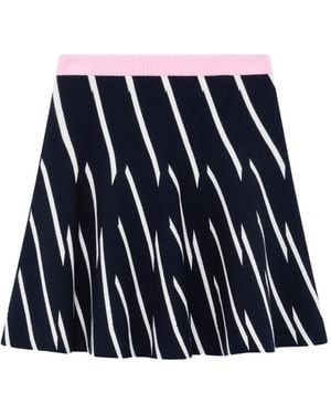 MSGM Minirock Mit Streifen - Blau