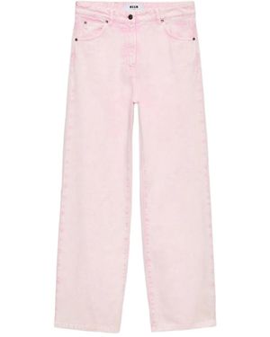 MSGM Wide-leg Trousers - ピンク