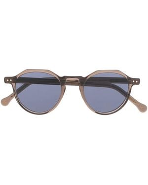 Lesca Icon Round-Frame Sunglasses - Blue