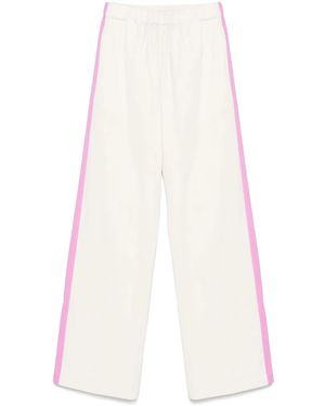 MSGM Stripe-Detail Pants - White