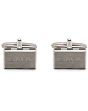 Lanvin Manschettenknöpfe Mit Logo-Gravur - Weiß