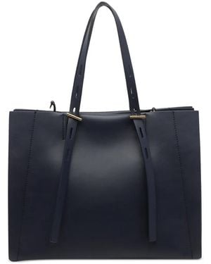MINOBOSSI Paulette Leather Tote Bag - Blue