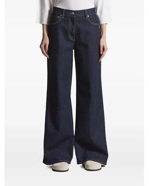 Peserico Logo-Patch Five-Pocket Denim Jeans - Blue