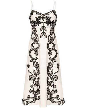 Ulla Johnson Miray Cami embroidered midi dress - Blanco