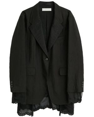 Our Legacy Reversible Drip Single-Breasted Blazer - Black
