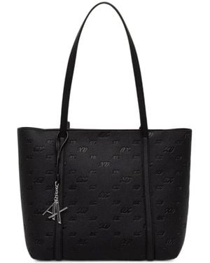 ARMANI EXCHANGE Logo-Embossed Tote Bag - Black