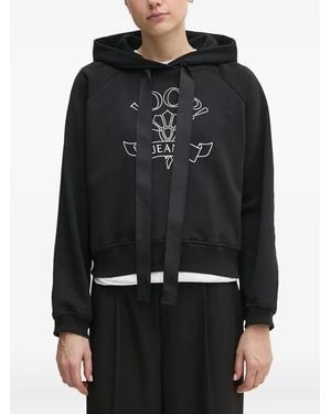 Joop! Drawstring Cotton Hoodie - Black