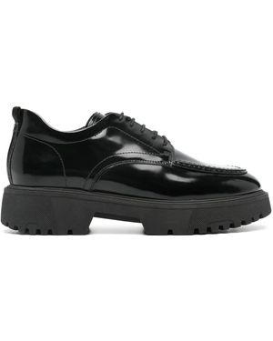 Nero Giardini University Leather Loafers - Black
