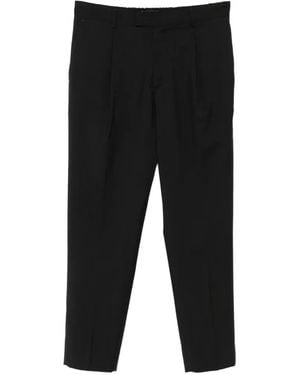 Low Brand Pantalon Overseas Plissé À Taille Élastiquée - Black
