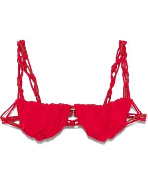 Isa Boulder Reversible Bikini Top - Red